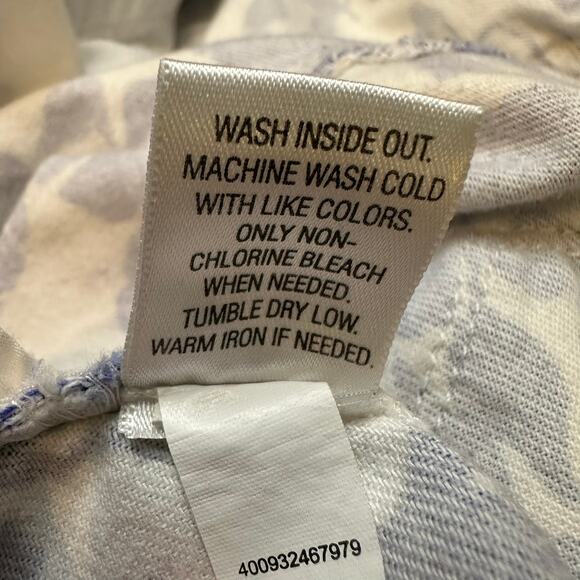 Dana Buchman Blue and White Women's Denim Jeans Size 12 - Picture 5 of 7